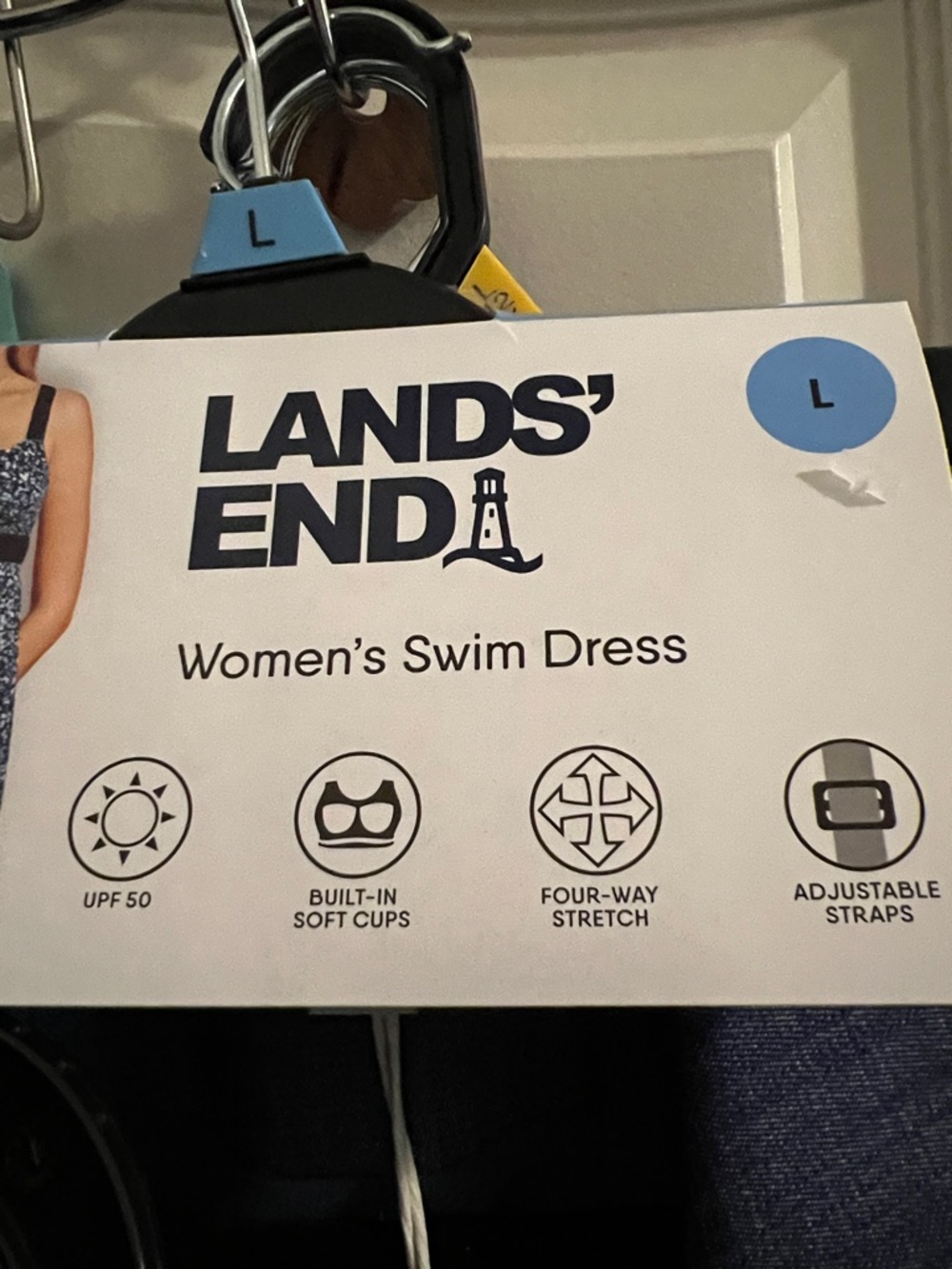 NWT Lands' End Women's Zip Front Swim Dress Comfort UPF 50+ Sun Protection - Picture 11 of 11